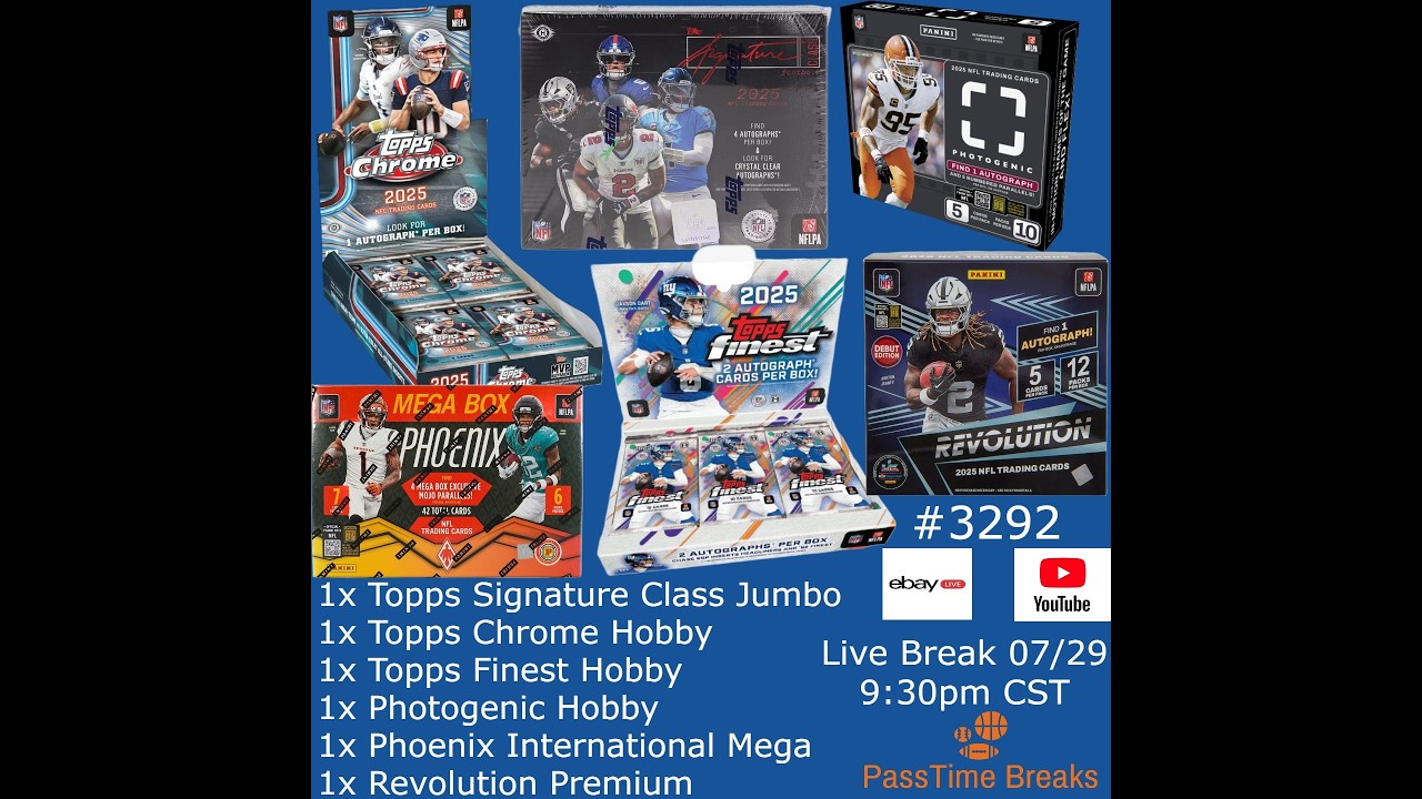 07/29 - 2025 TOPPS SIGNATURE CLASS FINEST CHROME FOOTBALL - 6x Box