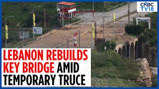 Lebanons Qasmiyeh Bridge Repairs Begin Israel-Lebanon Ceasefire Takes Effect N18G