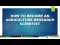 How to become an agricultural research scientist  arsnet  complete information  agrimoon