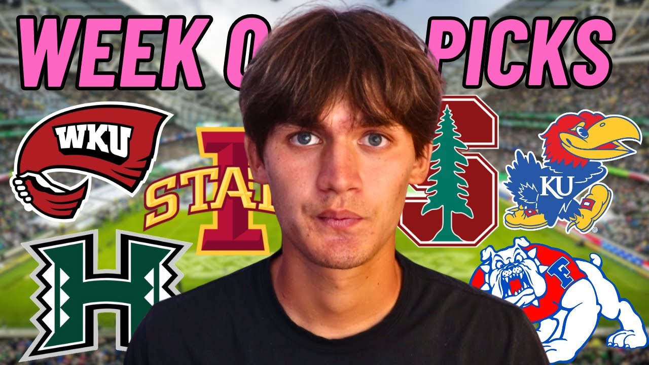 WEEK 0 COLLEGE FOOTBALL PREDICTIONS!