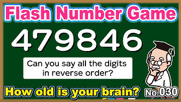 【No.030】Flash Number Games🧠 BRAIN TRAINING 💪 | Less than 20% correct in the 60s!?【9 Questions】