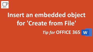 Insert an embedded object for 