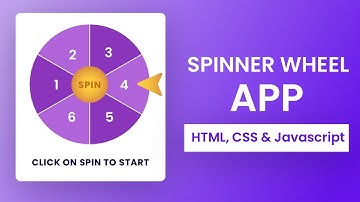 Spin Wheel App With Javascript | HTML, CSS & Javascript Project