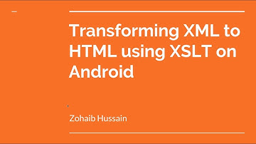 Transforming XML to HTML Using XSLT - Zohaib Hussain
