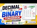 Decimal to Binary Conversion Made Easy 🎯| Step-by-Step + Shortcut (Hindi)