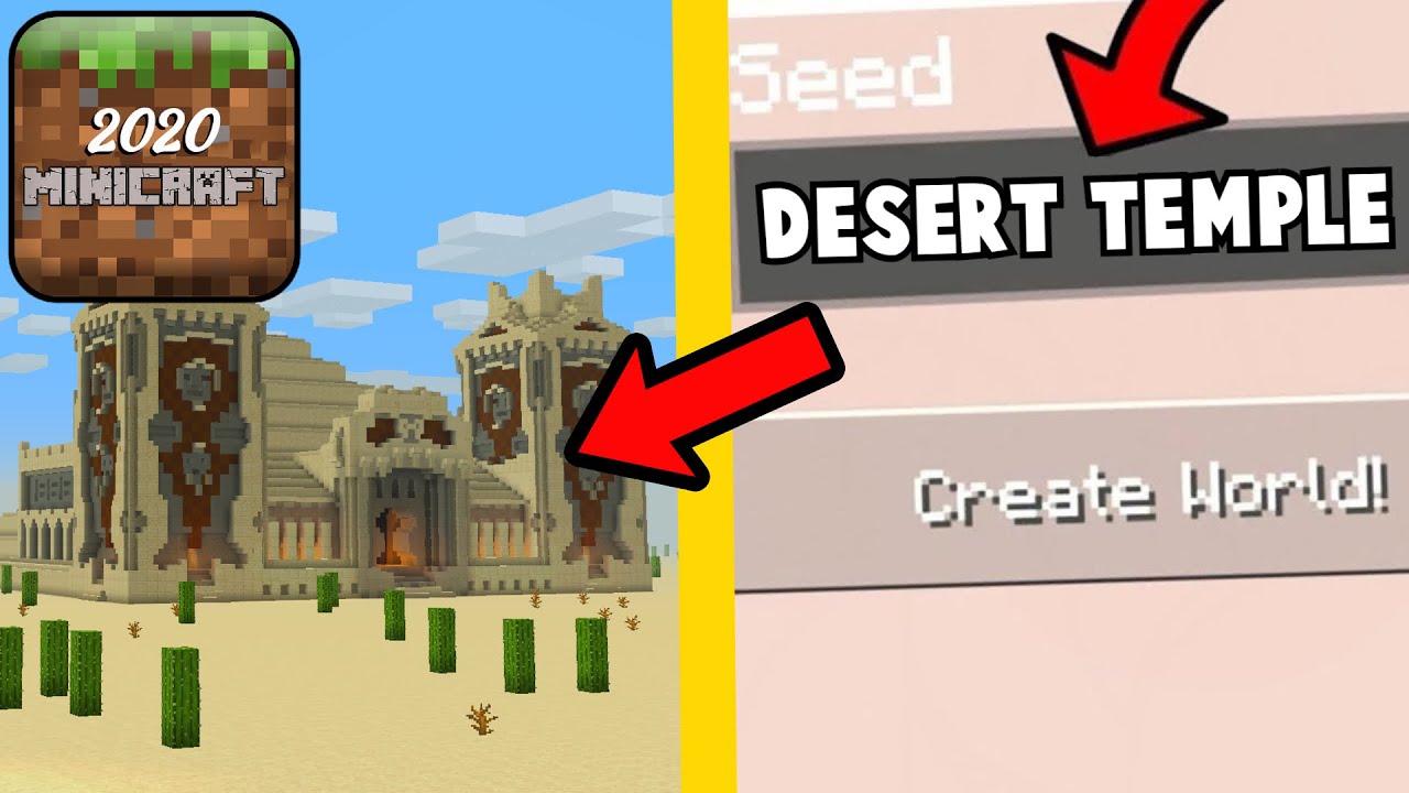 Best DESERT TEMPLE Seed In MiniCraft 2020 (EPIC LOOT) YouTube