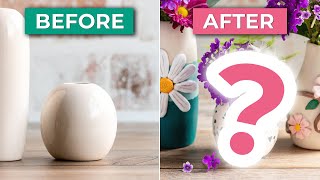 I Used Air Dry Clay to Upgrade Plain Vases!