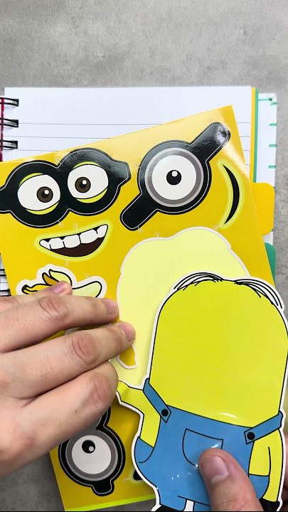 Minion Goes Bananas! 🍌😂 | Sticket Book #Shorts #Minions  #funnyshorts #cute #funny