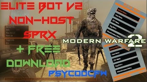 🔵MW2 ELITE BOT V2 SPRX PRE, NON, HOST MOD MENU + FREE DOWNLOAD