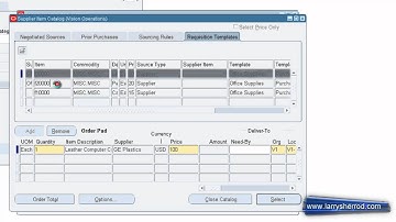 PO Purchase Requisitions Using Catalogs, Oracle Applications Training