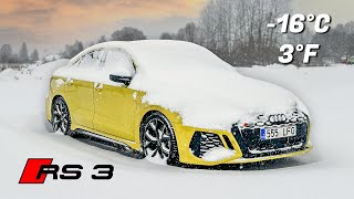 Audi RS3 Winter Cold Start & POV Drive in -16°C / 3°F