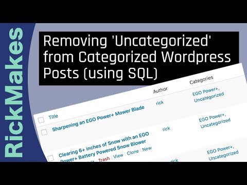 Removing 'Uncategorized' from Categorized Wordpress Posts (using SQL)