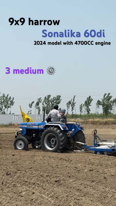⛓️ Sonalika 60di 2024model with4700cc engine #sonalikatractor #4x4 #jattlife #trending #competition