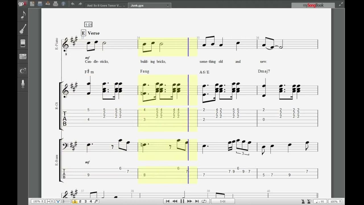 Junk (Paul McCartney) played on Guitar Pro 6 YouTube