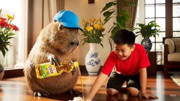 Capy cùng anh lau nhà giúp bà và cái kết #capybabra
