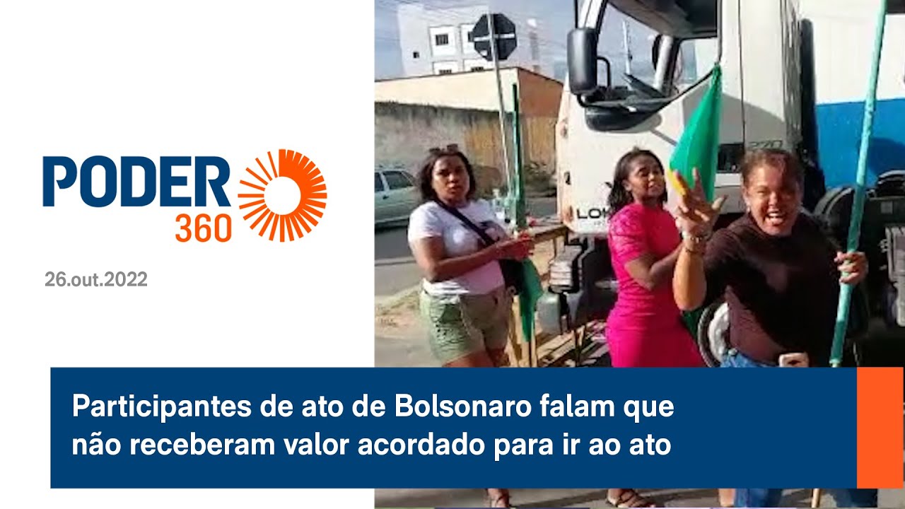 Participantes de ato de Bolsonaro falam que não receberam valor acordado para ir ao ato