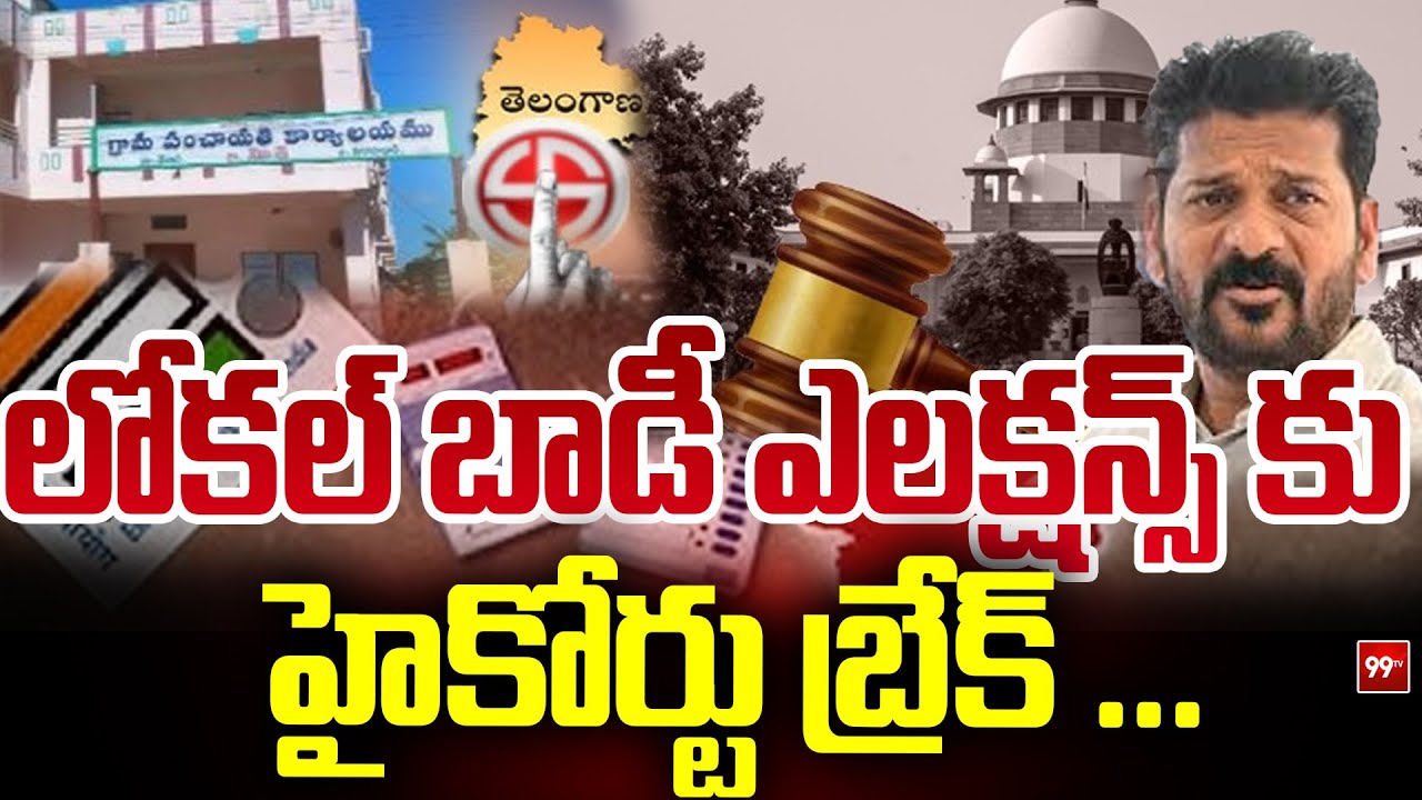 లోకల్ బాడీ ఎలక్షన్స్ కు హైకోర్టు బ్రేక్ ... Telangana High Court Break For Local Body Elections