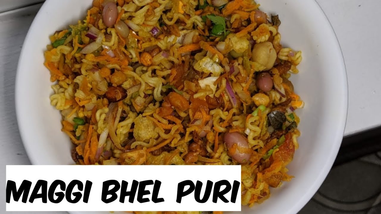 Maggi Bhel Puri Recipe//Bhel puri Recipe with green and tamarind