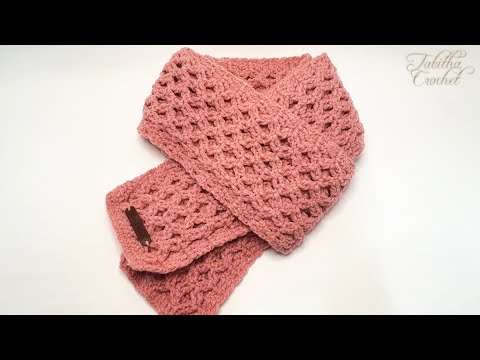 [다비다 뜨개방 Crochet] 코바늘 양면 벌집무늬 목도리 뜨기