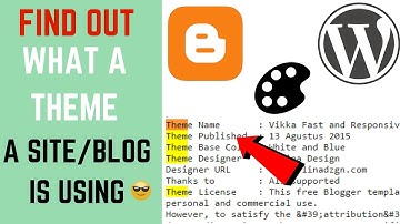 How to Find Out What Theme a Site/Blog is Using | Find Out Site/Blog Theme Name