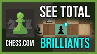 How To See Total Brilliant Moves In Chess.com (Tutorial) screenshot 3