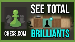 How To See Total Brilliant Moves In Chess.com (Tutorial) screenshot 1