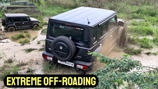 Jimny 5 Door Extreme Off Roading Test - With Stock Tyres !! Jimny off roading 2023