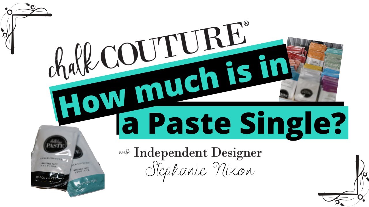 How much paste is in a Chalk Couture single? We tested it out ! YouTube