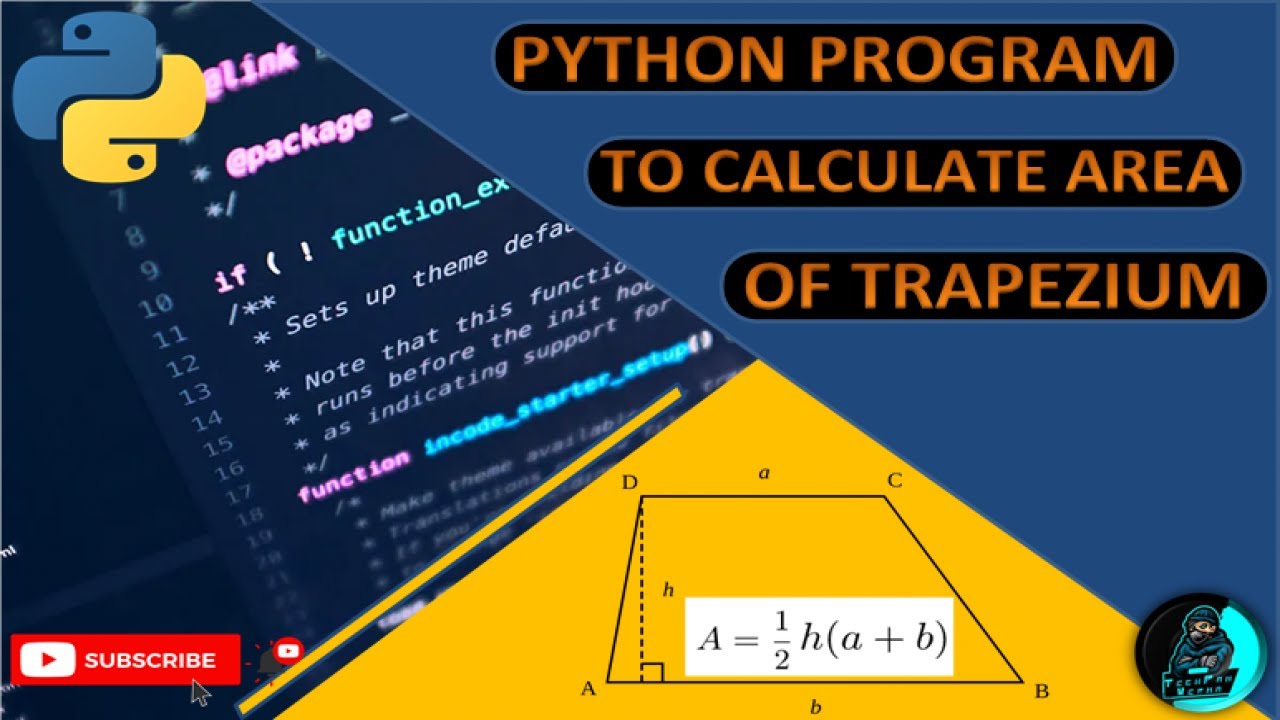 How to make a program to calculate area of a Trapezium in Python ...