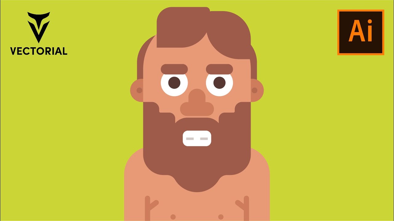 How to draw character in ADobe Illustrator - step by step tutorial ...