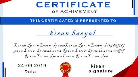 Certificate Template Design - Photoshop CC Tutorial -