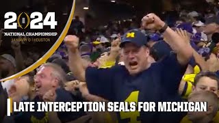 LATE INTERCEPTION puts Michigan EVEN CLOSER to the National Championship 🏆 | ESPN College Football