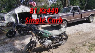 Taking out the single carb Kz440