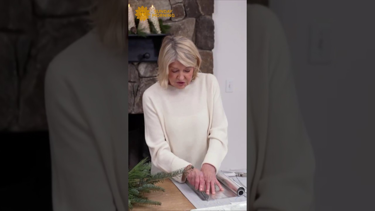 Martha Stewart shows us how to make aluminum foil icicles #shorts