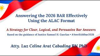 Answering the 2026 BAR Effectively Using the ALAC Format