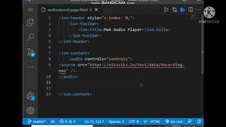 playing audio file in ionic capacitor PWA