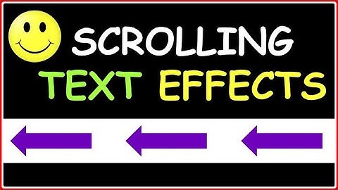 How to scroll text on kinemaster