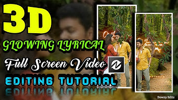 3D Glowing Lyrical Full Screen Video Editing Tutorial|| Node Video 3D Editing Malayalam||