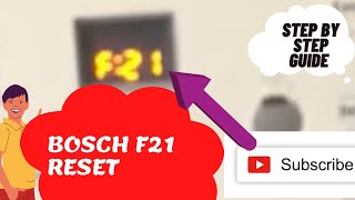 Bosch F21 RESET