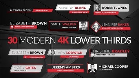 Modern 4K Lower Thirds ( After Effects Project Files )
