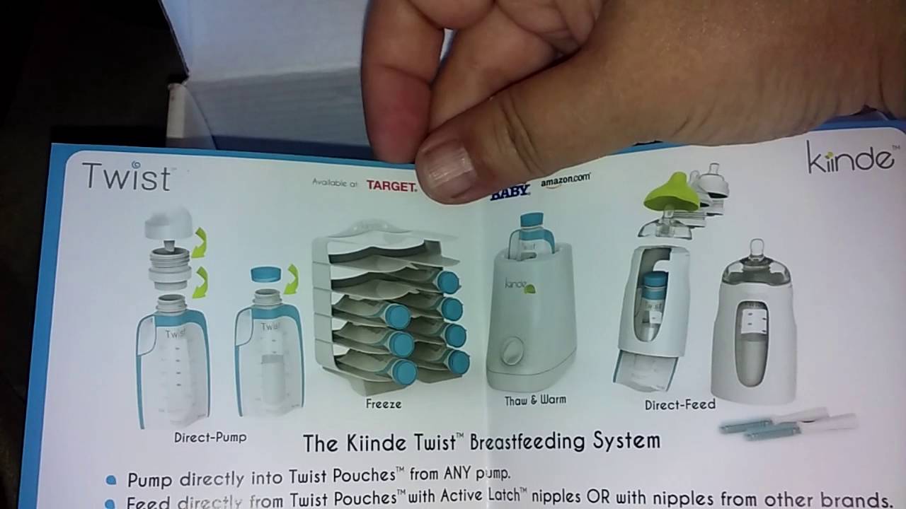 Kinde Twist Direct Pump System Sample Kit, New Breastfeeding Starter Kit
