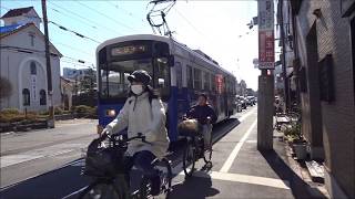 道路が狭くてホームが無い　阪堺電車　東玉出、塚西　電停