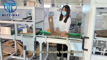 Tray former machine and manually load product conveyor line box folding tray erecting machine