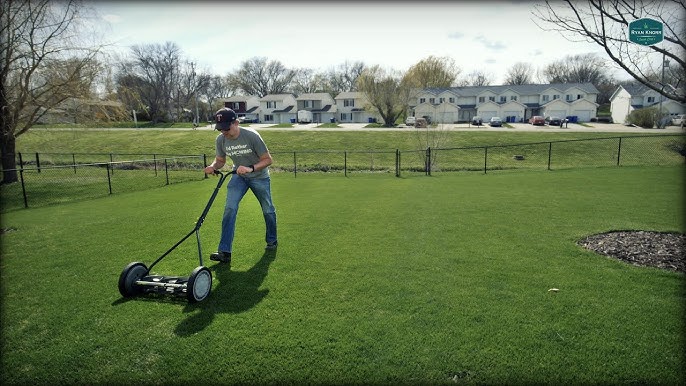 Earthwise Reel Mower Review // First Impression // Reel Mowing Lawn for the  First Time 