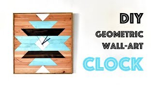 I built this simple & easy geometric wall art clock using 2x4