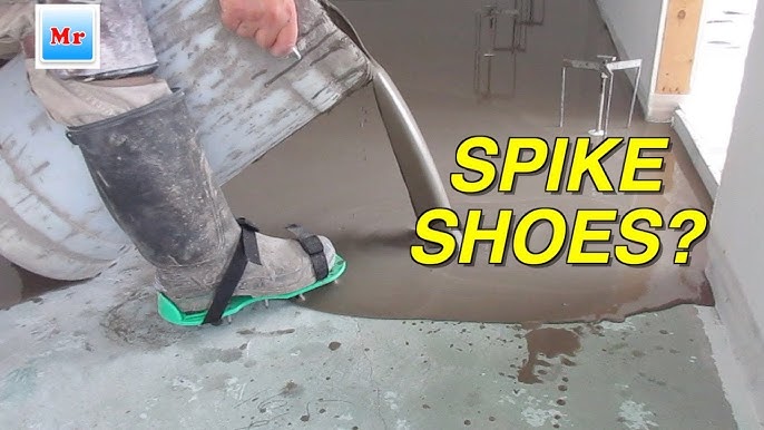 How to walk on an epoxy floor when it is wet?spike shoes for epoxy floor  coating. 