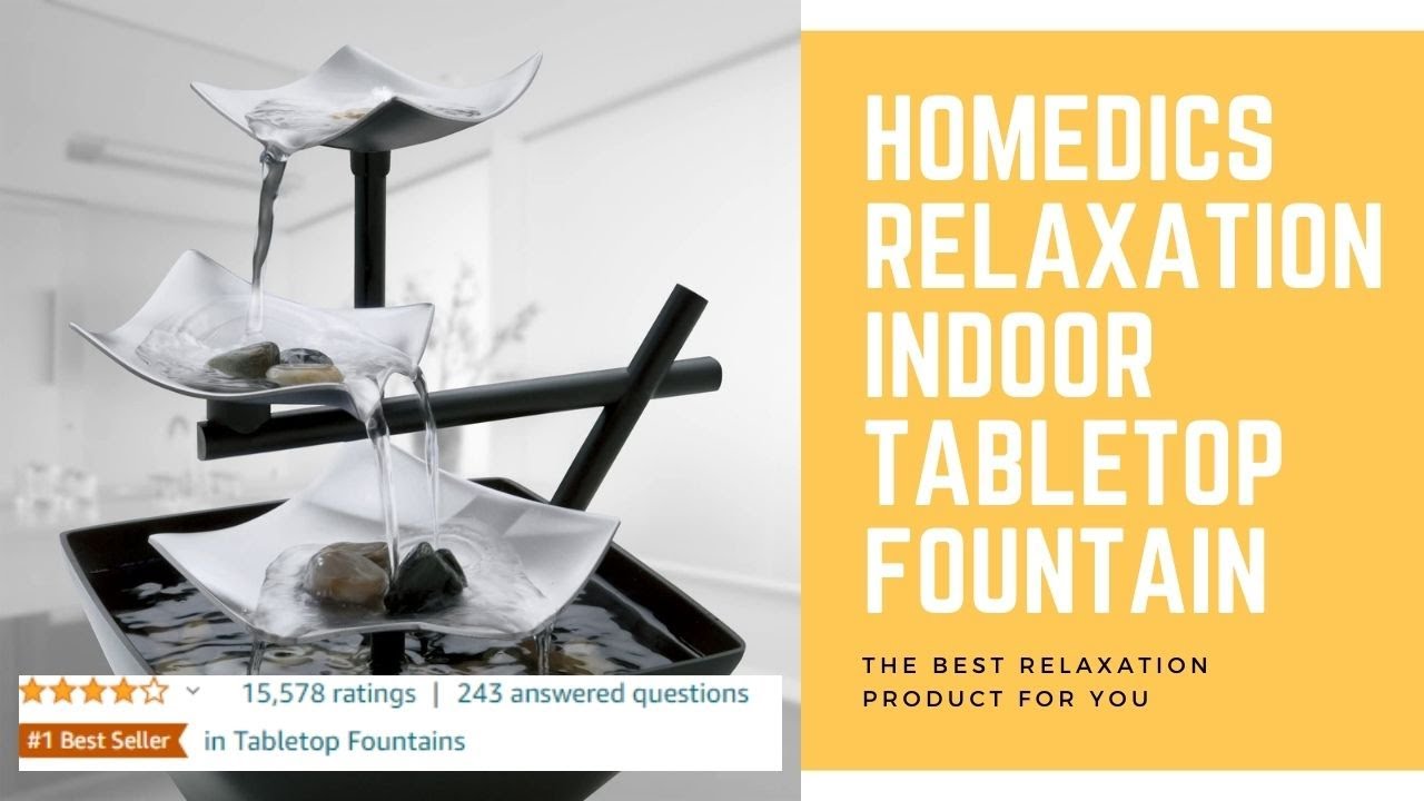 Homedics Relaxation Indoor Tabletop Fountain (Silver Springs) the best amazon product