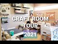 CRAFT ROOM TOUR - 2021 - Organization & Storage solution tips