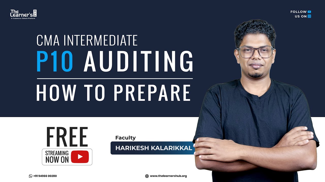 CMA Intermediate | Paper 10 | Introduction to Auditing | Malayalam | 2022 Syllabus
