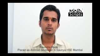 Mindscripts Students Reviews - Android Course Placement Reviews